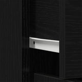 Sideboard with Drawer Black Oak 60 x 30 x 75 cm Engineered Wood 862448