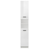 Bathroom Cabinet High Gloss White 32x34x188.5cm Engineered Wood 811328