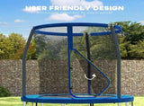 6ft Trampoline with Safety Enclosure Net, Steel Frame Outdoor Trampoline, with Edge, Safety Cover T3398P349142