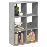 ZNTS Room Divider Bookcase Concrete Grey 69.5x29x103.5 cm Engineered Wood 858015