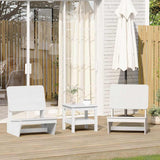 Garden Chairs 2 pcs White 60x64x70.5 cm Solid Wood Pine 859313