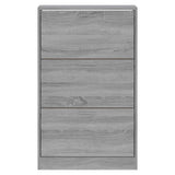 Shoe Cabinet Grey Sonoma 63x24x103 cm Engineered Wood 342556