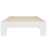 Bed Frame without Mattress White Solid Pine Wood 90x200 cm 283292