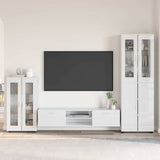 TV Cabinet Set FLORIN 3 pcs High Gloss White Engineered Wood 3397978