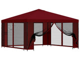 Garden Gazebo with Sidewalls 3 x 3 m Burgundy 900371