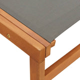Garden Chair Grey Solid eucalyptus wood and textilene Medium 48698