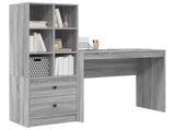 Desk with Drawer with Shelf with Storage 2 pcs Grey Sonoma 3337326