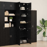 Storage Cabinet 3 pcs Black Oak 3365637