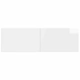 Wall-Mounted Headboard BREDA High Gloss White Engineered Wood 897609