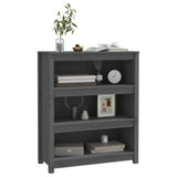 Book Cabinet Grey 80x35x97 cm Solid Wood Pine 821681