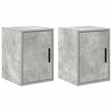 ZNTS Garage Wall Cabinets 2 pcs Concrete Grey Engineered Wood 860614