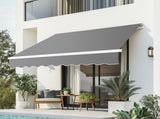 78"D x 102"W x 59"H retractable awning Grey 77304471