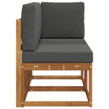 Outdoor Middle and Corner Sofa 2 Piece Natural and Anthracite 900471