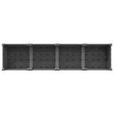Garden Planter with Wheels Light Grey 160 x 40 x 48 cm PP 3423136