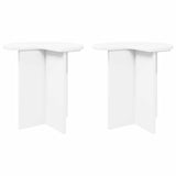 Side Table 2 pcs White 39 x 38 cm Engineered Wood 8001080