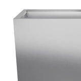 Garden Planter 35x35x75 cm Galvanised Steel 851090