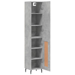 Highboard Concrete Grey 34.5x34x180 cm Engineered Wood 3199125