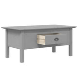 Coffee Table BODO Grey 100x55x45 cm Solid Wood Pine 355070