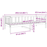 Bed Frame with Headboard Wax Brown 80 x 200 cm Solid Pine Wood 863893
