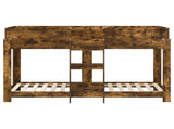 Bunk Bed for Kids Smoked Oak 75 x 190 cm Engineered Wood 3410543