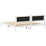 Bed Frame Light Grey 200 x 200 cm Solid Pine Wood 3394242