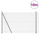 Welded Wire Fence with Concrete Base 10 x 1.6 m 3351261