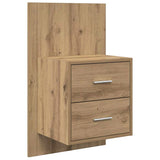 Wall-mounted Bedside Cabinet 2 pcs Artisan Oak 880487