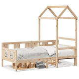 Day Bed with Roof without Mattress 90x200 cm Solid Wood 3282276
