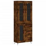Highboard Smoked Oak 69.5x34x180 cm Engineered Wood 3198574