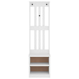 Hall Tree SANDNES White 45x40x159.5 cm Solid Wood Pine 4010480