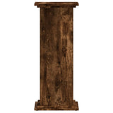 ZNTS Plant Stand Smoked Oak 33x33x80 cm Engineered Wood 852973