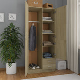 ZNTS Wardrobe Sonoma Oak 80x52x180 cm Engineered Wood 800642