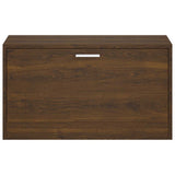 Shoe Bench Brown Oak 80x24x45 cm Engineered Wood 342646