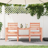 Garden Bench with Table 2-Seater Solid Wood Douglas 825161
