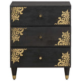 Bedside Cabinet Black 50 x 33 x 62 cm Solid Mango Wood 4018817