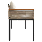 Outdoor Bench Beige and Cream White 117 x 54 x 74.5 cm 42025240