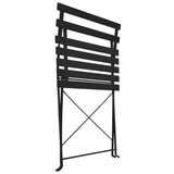 ZNTS 3 Piece Bistro Set Steel Black 44356