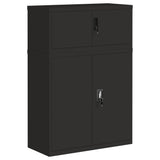File Cabinet Black 90x40x130 cm Steel 3188323