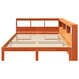 Bookcase Bed without Mattress Wax Brown 140x200 cm Solid Wood Pine 3324384