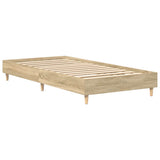Bed Frame No Mattress Sonoma Oak 75x190 cm Small Single Engineered Wood 861095