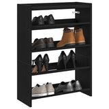 Shoe Rack Black 60x25x81 cm Engineered Wood 859879