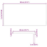 Window Sills 2 pcs Untreated 80x40x2 cm Solid Wood Oak 4009118