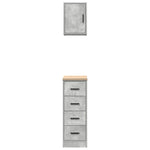 ZNTS Garage Cabinets 2 pcs Concrete Grey Engineered Wood 3328317