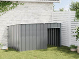 Dog House with Roof Anthracite 153x91x110 cm Galvanised Steel 172572