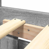 Bed Frame with Headboard without Mattress Grey Sonoma 200x200 cm 3295539