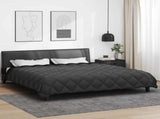 Winter Duvet Black and Anthracite 220 x 240 cm Microfiber 42025725