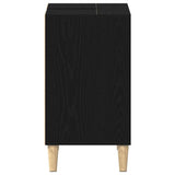 Sink Cabinet Black Oak 80x33x60 cm Engineered Wood 862127