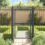 Mesh Garden Gate Galvanised Steel 100x150 cm Grey 145773