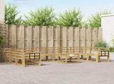 Outdoor Sofa Set 11 pcs White Solid Acacia Wood 3388333