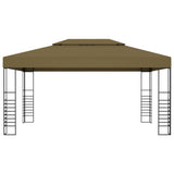 Gazebo with LED String Lights 3x4 m Taupe 3070310
